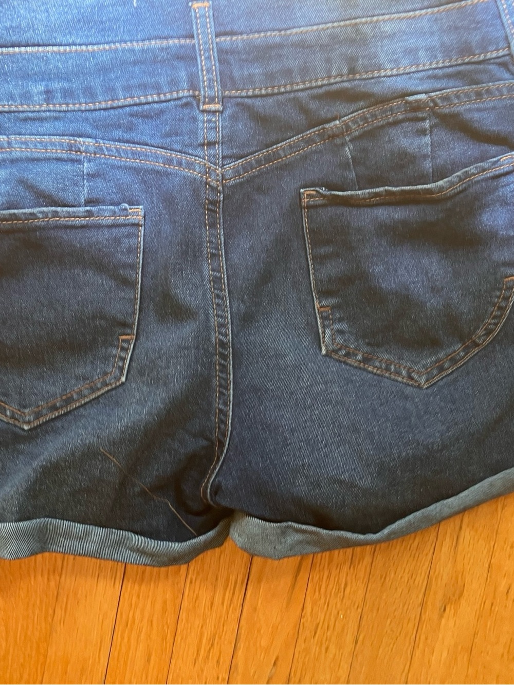 Ibiza High-Waist Dark Blue Denim Shorts - Picture 4 of 6